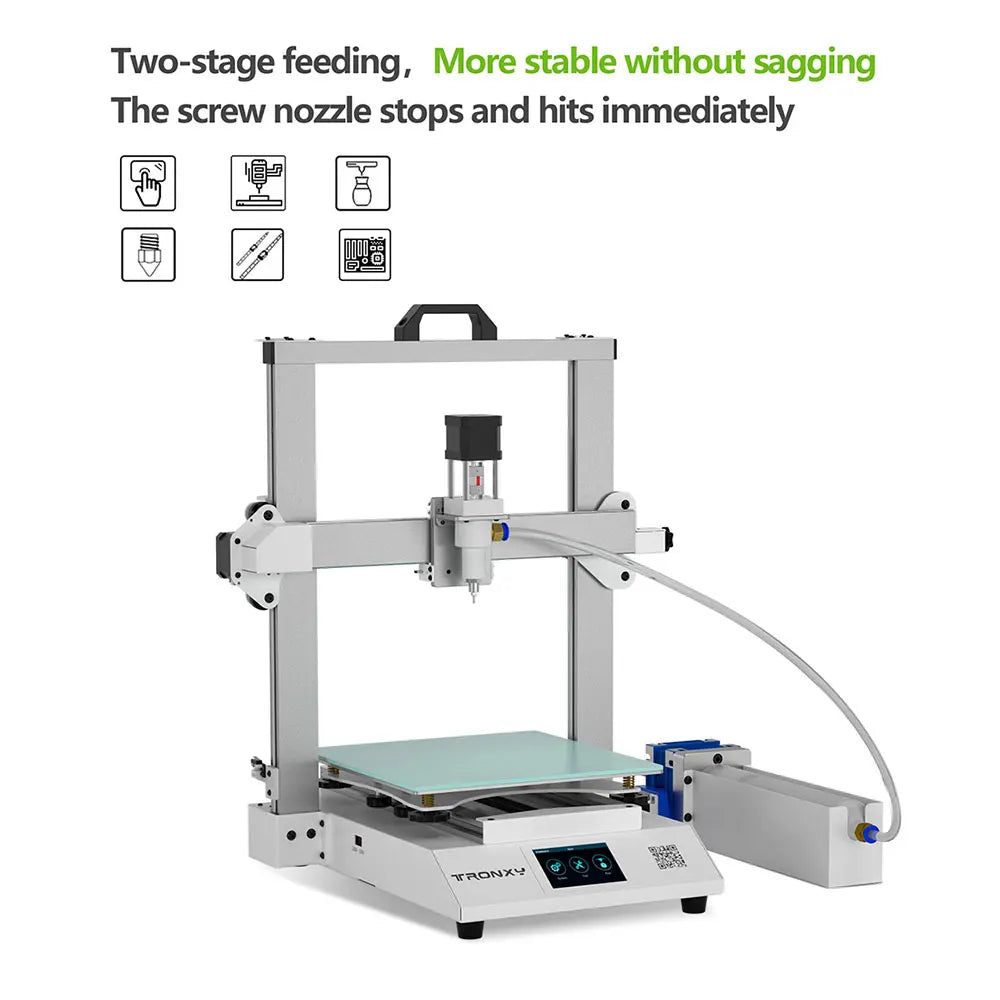 Ceramic Clay 3d Printer Moore 2 Pro Exclusive OSG Dual Core Guide Rail 255*255*260mm Build Size Print 32 Bit Silent Mainboard