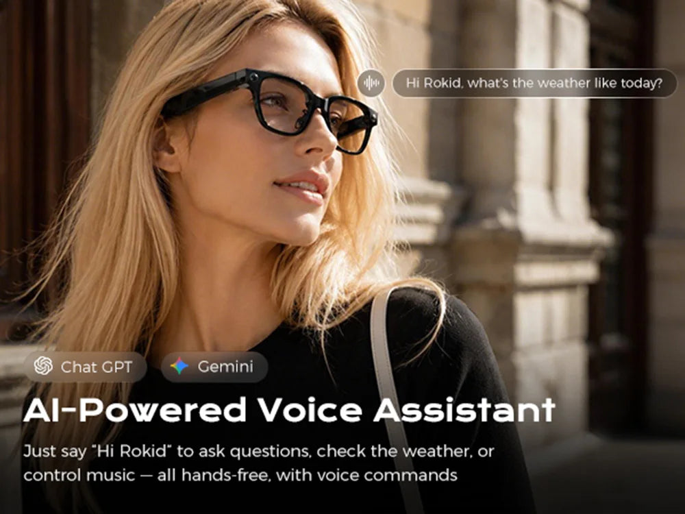 Domars AR Smart Glasses Take Photos Navigate in Real Time Translate Teleprompter Voice Assistant AI Glasses with 210 mAh Battery