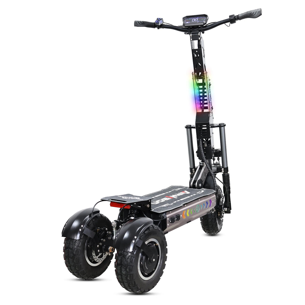 All terrain 3 wheels electric scooter dual motor fast speed long range foldable off road electric scooter