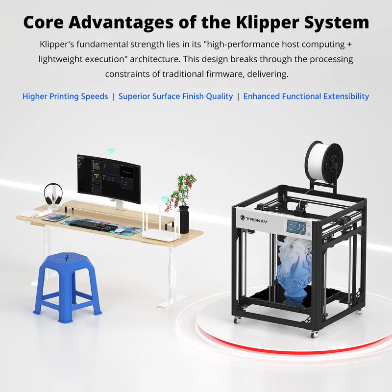 VEHO 600 PRO V3 High Precision 3D Printer,7 inch Screen 600*600*600mm Large Print Size With Klipper firmware 3D Printer Kits