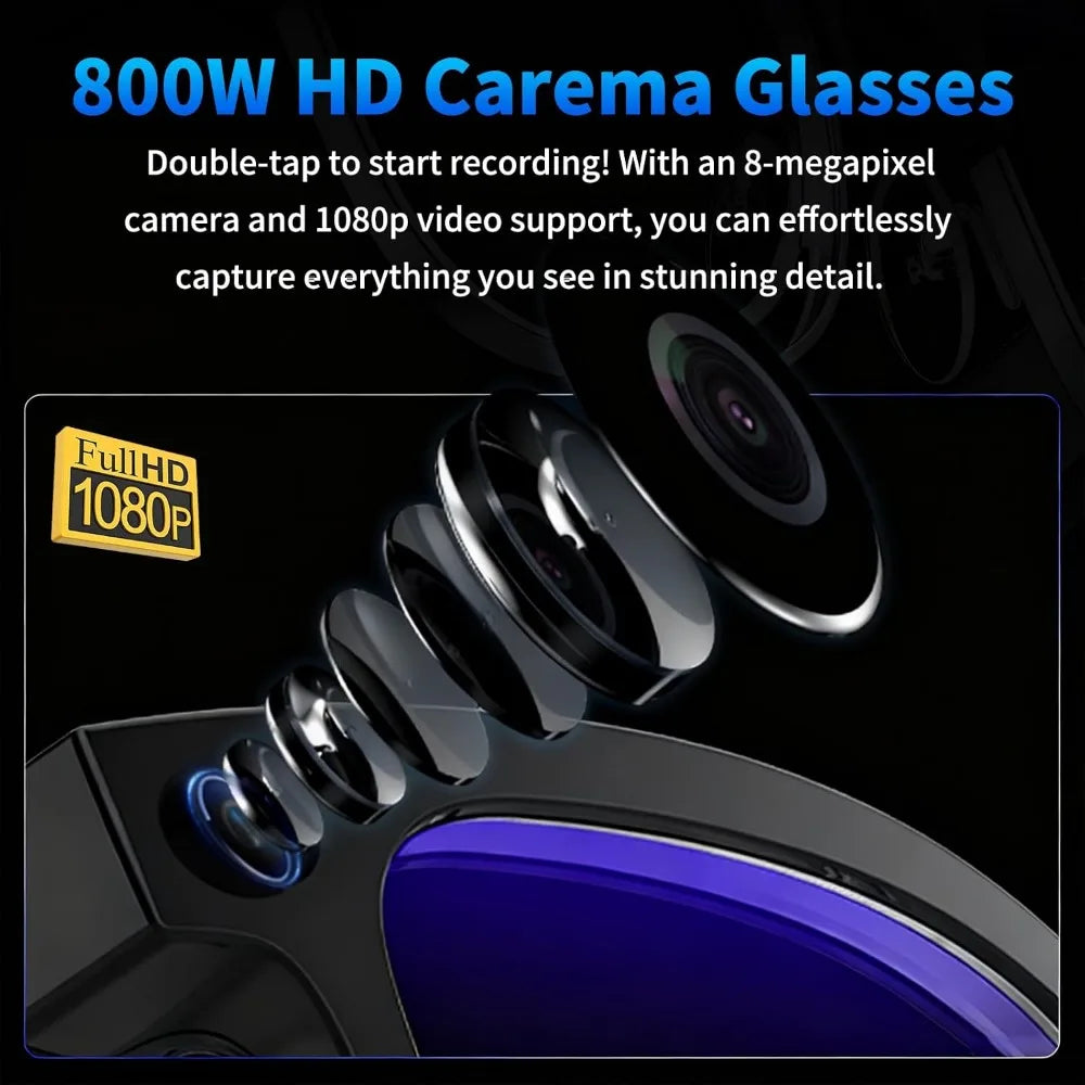 Smart Glasses: 1080P HD, AI Translation, Object Recognition, Bluetooth, Photochromic Lenses, Long Battery Life