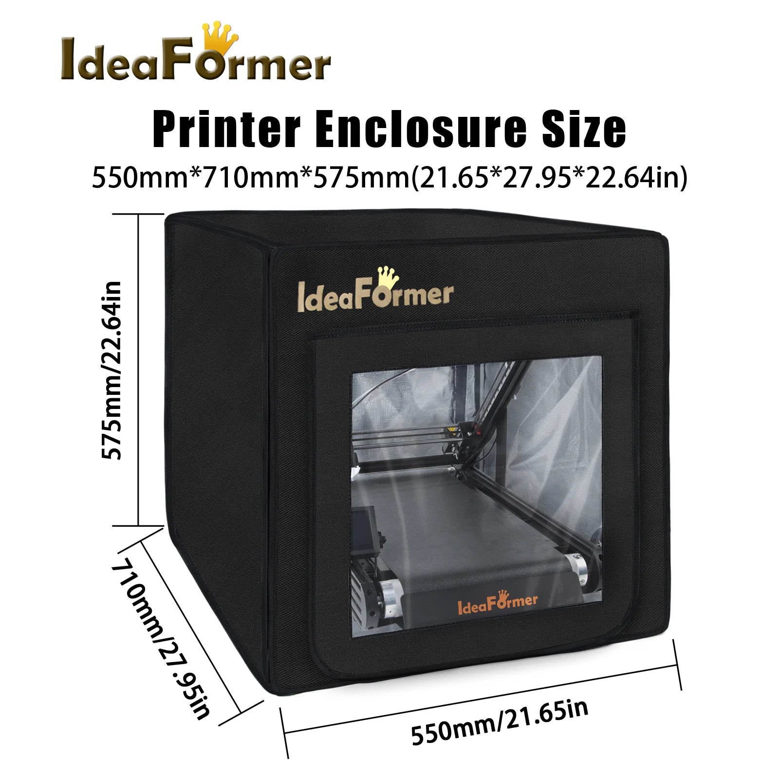 IdeaFormer IR3V2 With Enclosure Constant Temperature Infinite Z-AxisSteel Conveyor Belt 250×250×∞mm Klipper Firmware 3D Printer