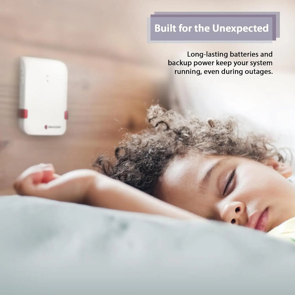 Baby Cry Notification System with Alarm Clock Receiver and Bed Shaker – Non-WiFi Baby Monitor Device – Multi-Sensory Vibration, Light Alarm – Ideal for Deaf and Hard of Hearing
