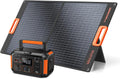 500W Portable Power Station with 100W Solar Panel 20V, Solar Generator 500W AC Outlet, Portable Solar Panel MC-4 High-Efficiency