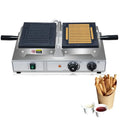 Commercial Electric Waffle Fries Maker 110V French Fries Shaped Waffle Machine Stainless Steel Golden Biscuit Stick Maker with