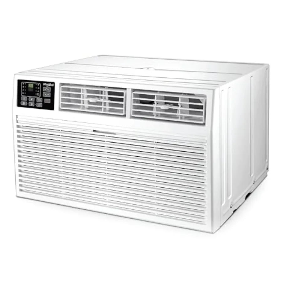 Through the Wall Air Conditioner for Living Room Bedroom Kitchen, 8000 BTU White Unit with Dehumidifier and Remote Control, Coo