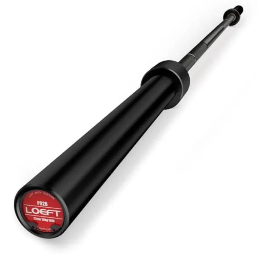 Professional 92in 27MM Deadlift Barbell for Powerlifting with 45lb 1500lbs Weight Ccity 190K PSI Enhanced Flex Black Steel Bar