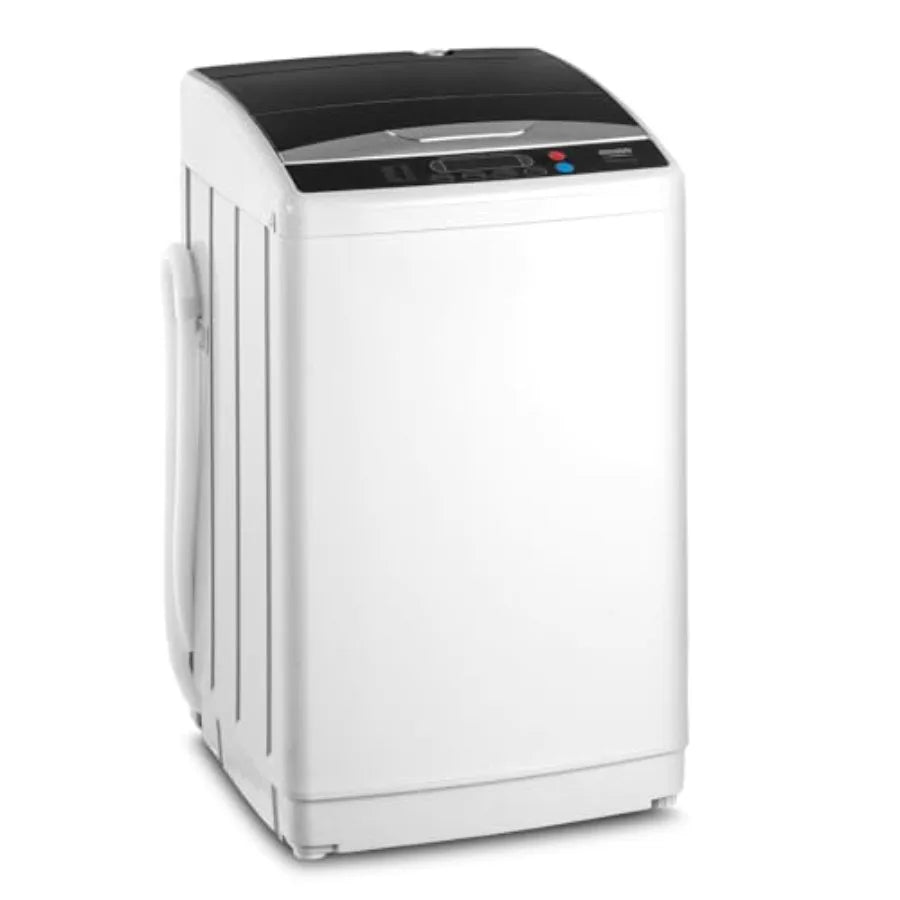 25LBS Portable Washing Machine Full-Automatic Electric Laundry Machine with Stainless Steel Drum Compact Washer and Spin Dryer