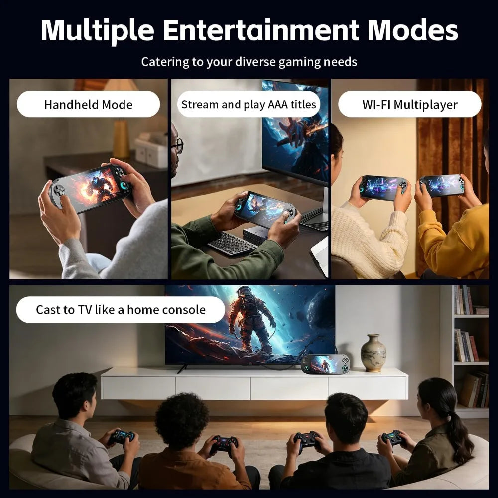 5.5" IPS Touch Gaming Console, Android 14/Linux, 5000mAh, 4GB+64GB, Wireless, Joystick/6-Axis