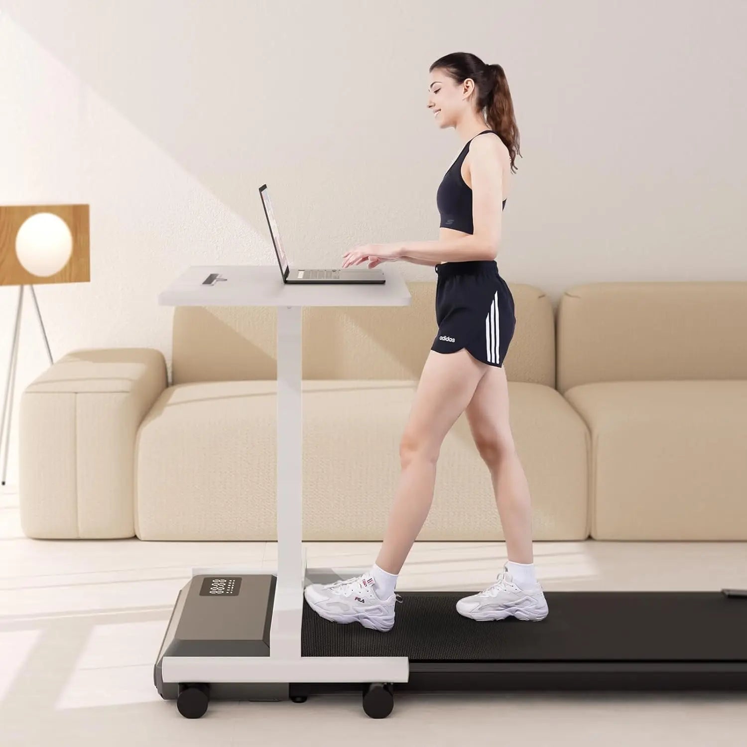 Walking Pad, Under Desk Treadmill, Mini Portable Treadmill with App and Remote Control, 2.2 HP Quiet Walking Jogging Machine for