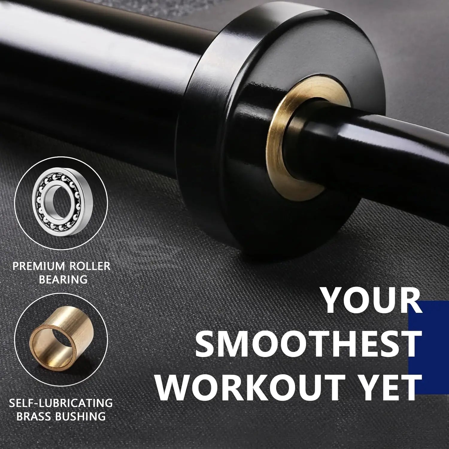 EZ Curl Bar Weight Set, 2 Inch Barbell with Plates for Strength Training, Olympic Lifting, 350lbs Capacity